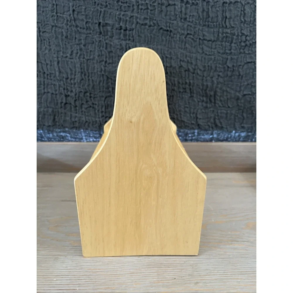 Vintage Wood Utensil Caddy/Holder Futon 1999 Taiwan Christmas Tree